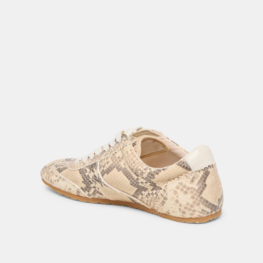 sneakers dorie in pelle stampata serpente naturale