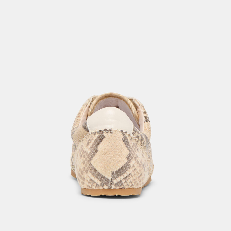 sneakers dorie in pelle stampata serpente naturale