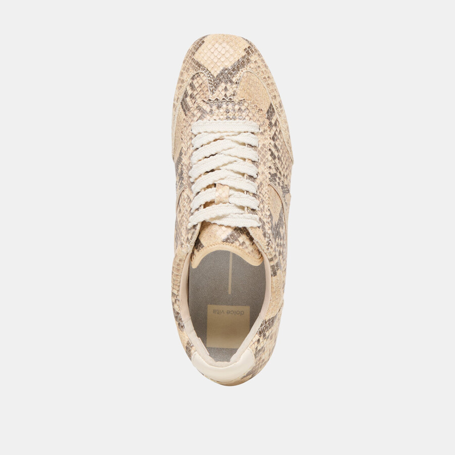 sneakers dorie in pelle stampata serpente naturale