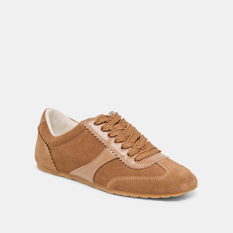 sneakers dorie in pelle scamosciata color pecan