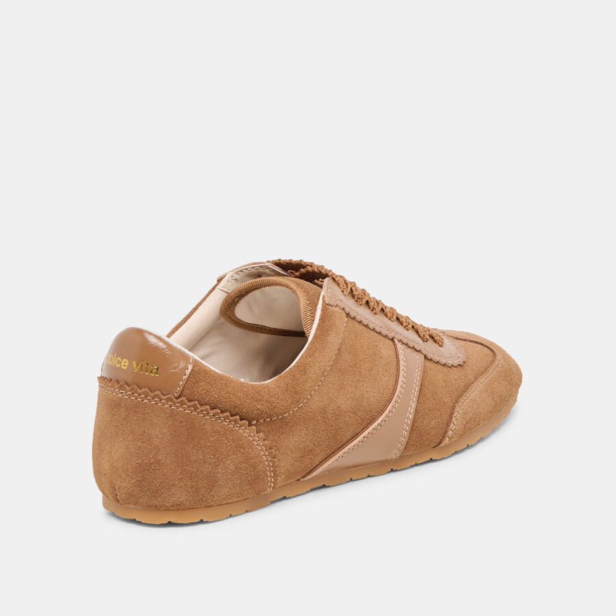 sneakers dorie in pelle scamosciata color pecan