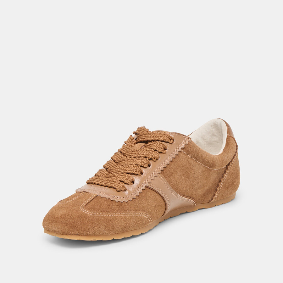 sneakers dorie in pelle scamosciata color pecan
