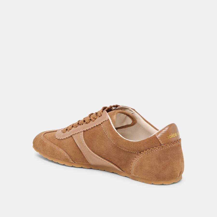 sneakers dorie in pelle scamosciata color pecan