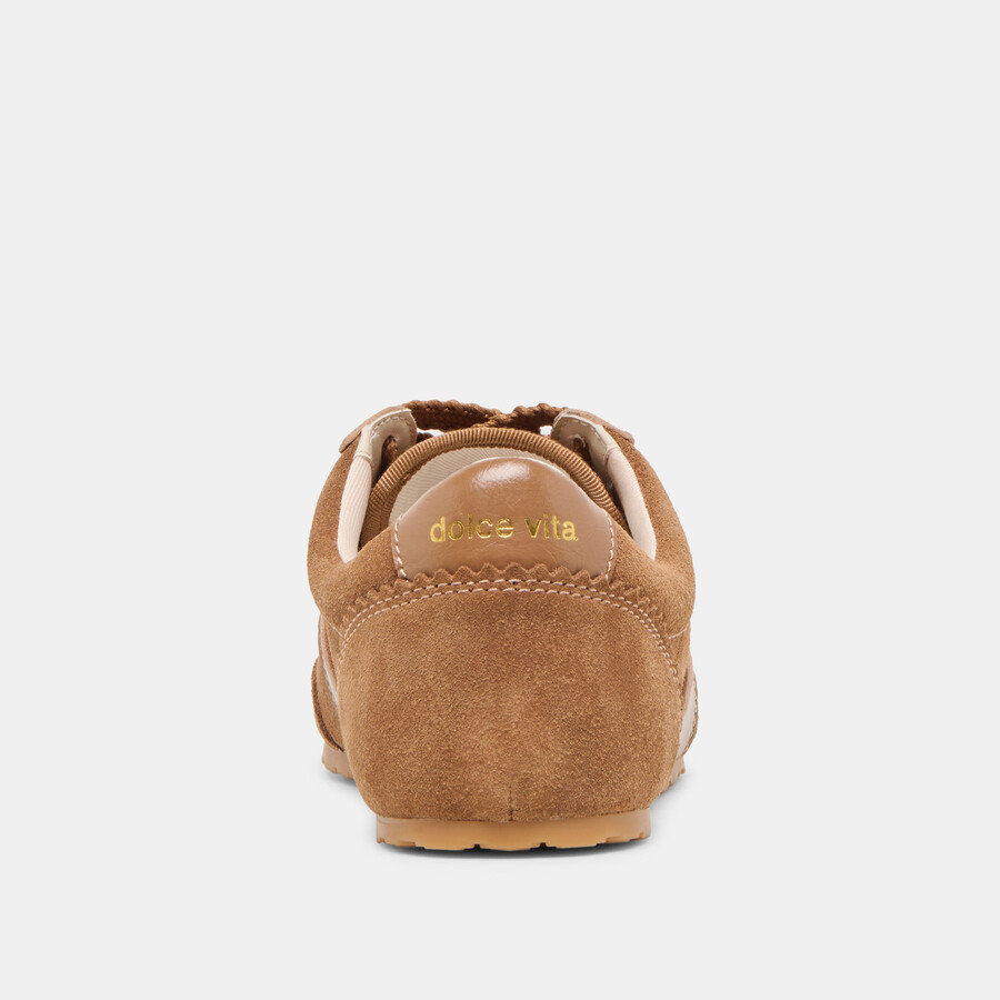 sneakers dorie in pelle scamosciata color pecan