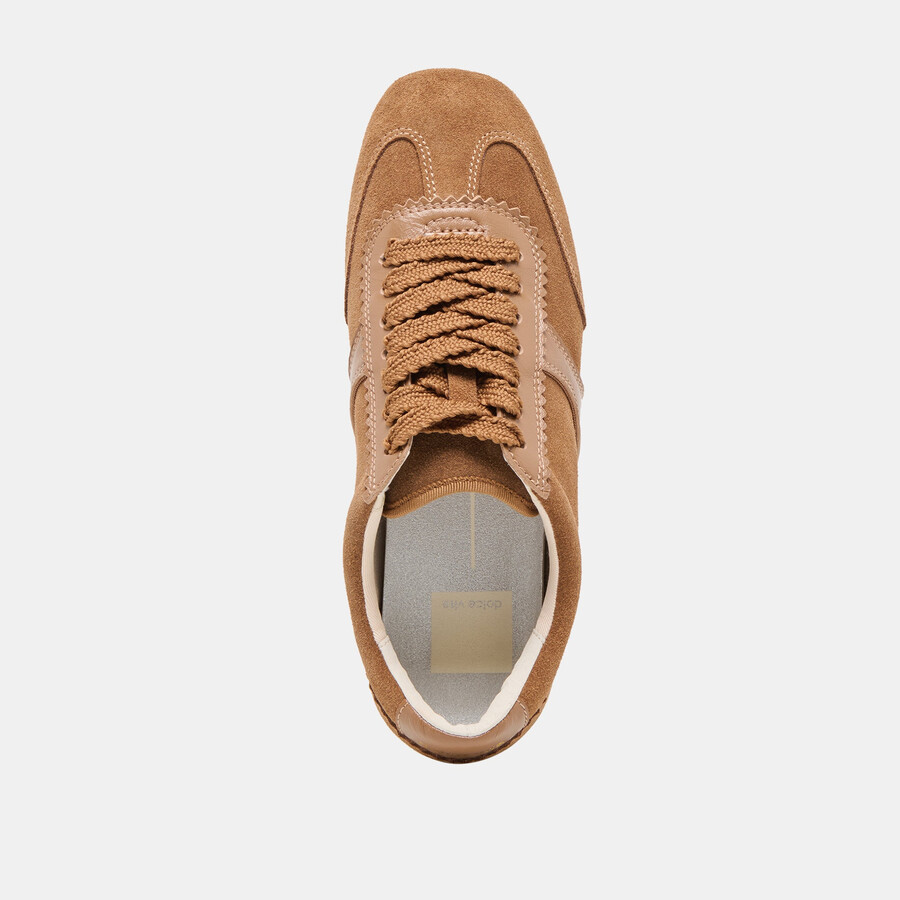 sneakers dorie in pelle scamosciata color pecan