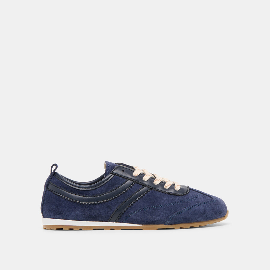 viper sneakers in pelle scamosciata blu navy