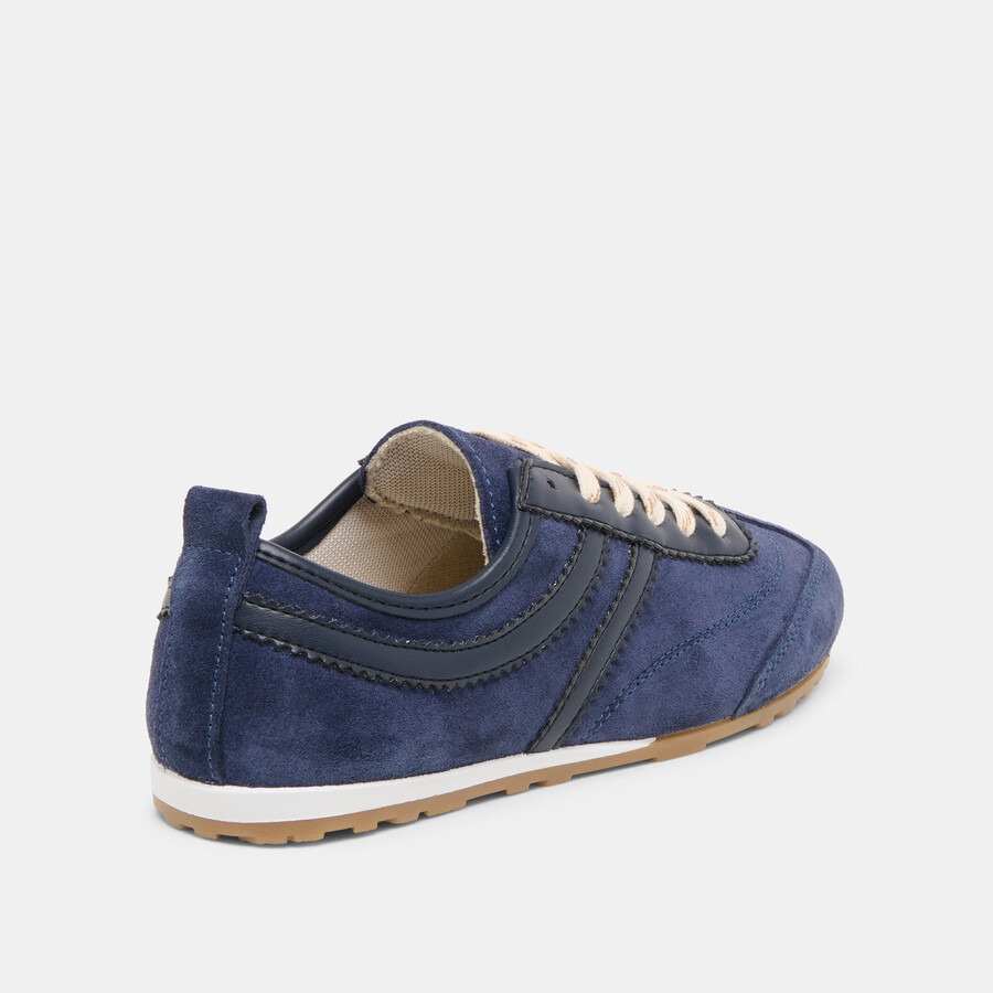 viper sneakers in pelle scamosciata blu navy