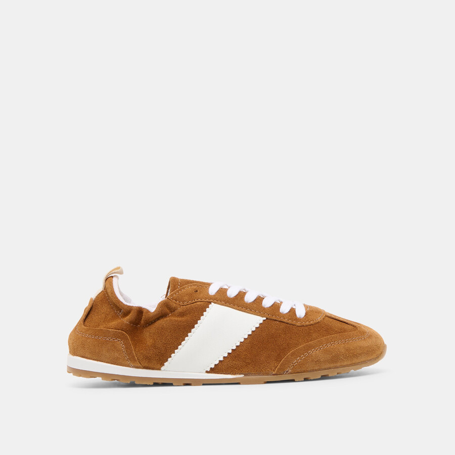 sneakers shyla in pelle scamosciata color cognac