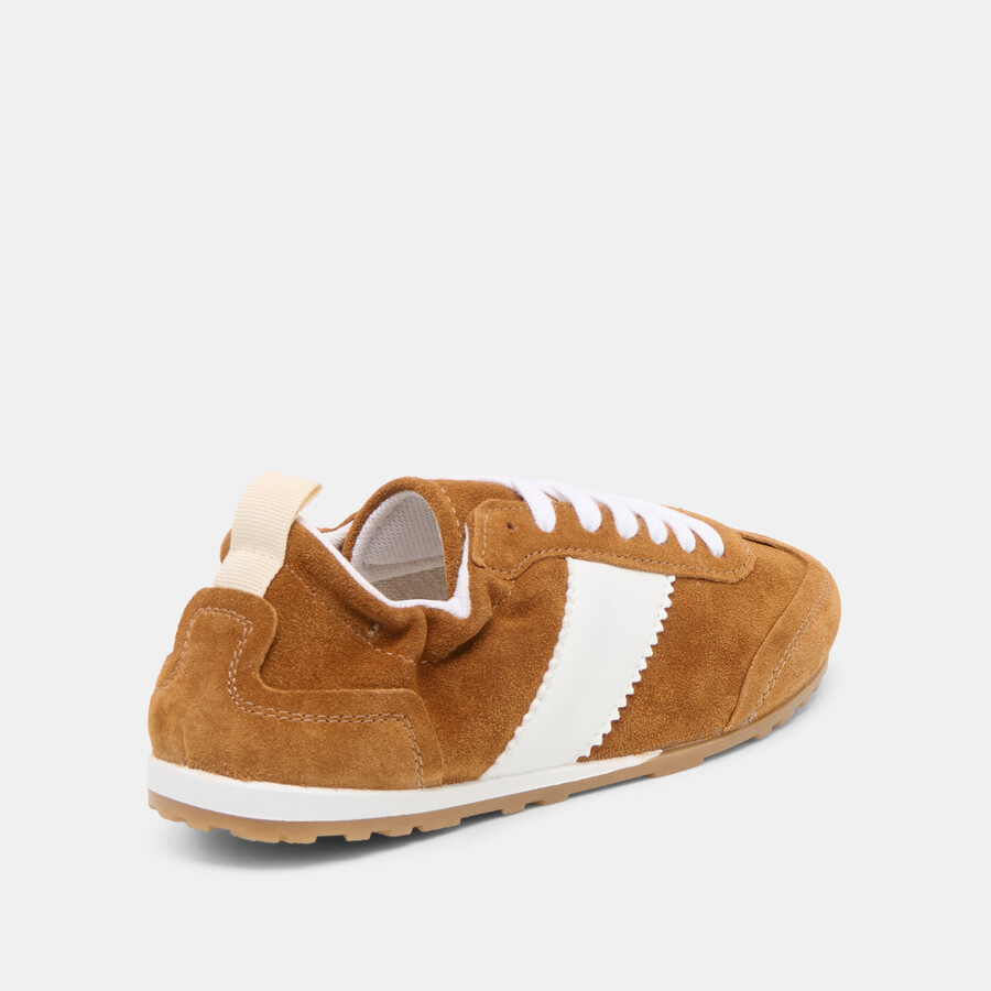 sneakers shyla in pelle scamosciata color cognac