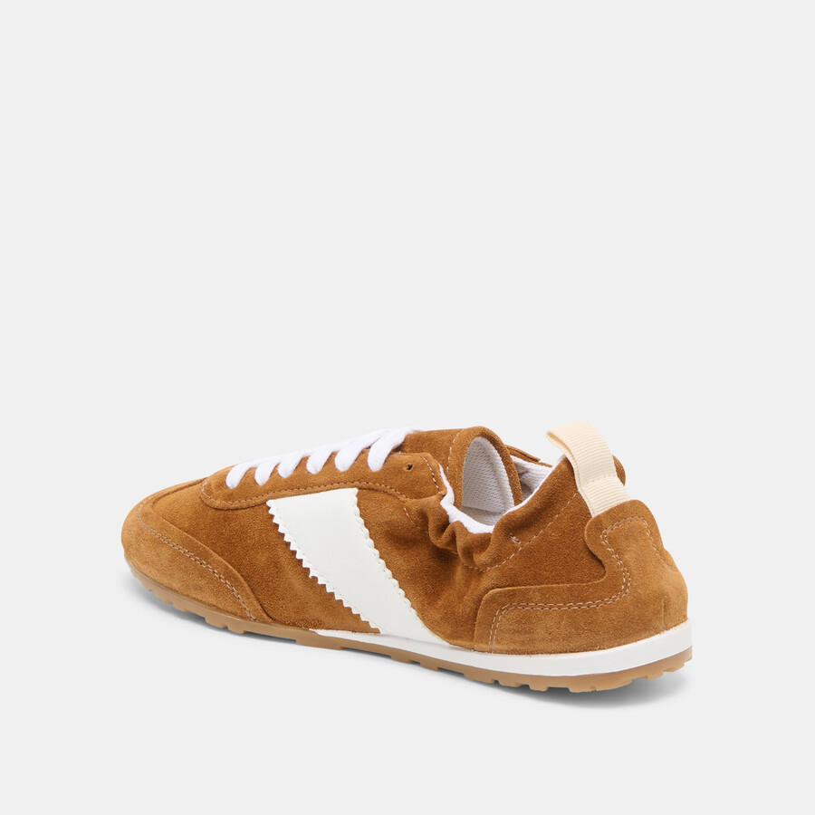 sneakers shyla in pelle scamosciata color cognac