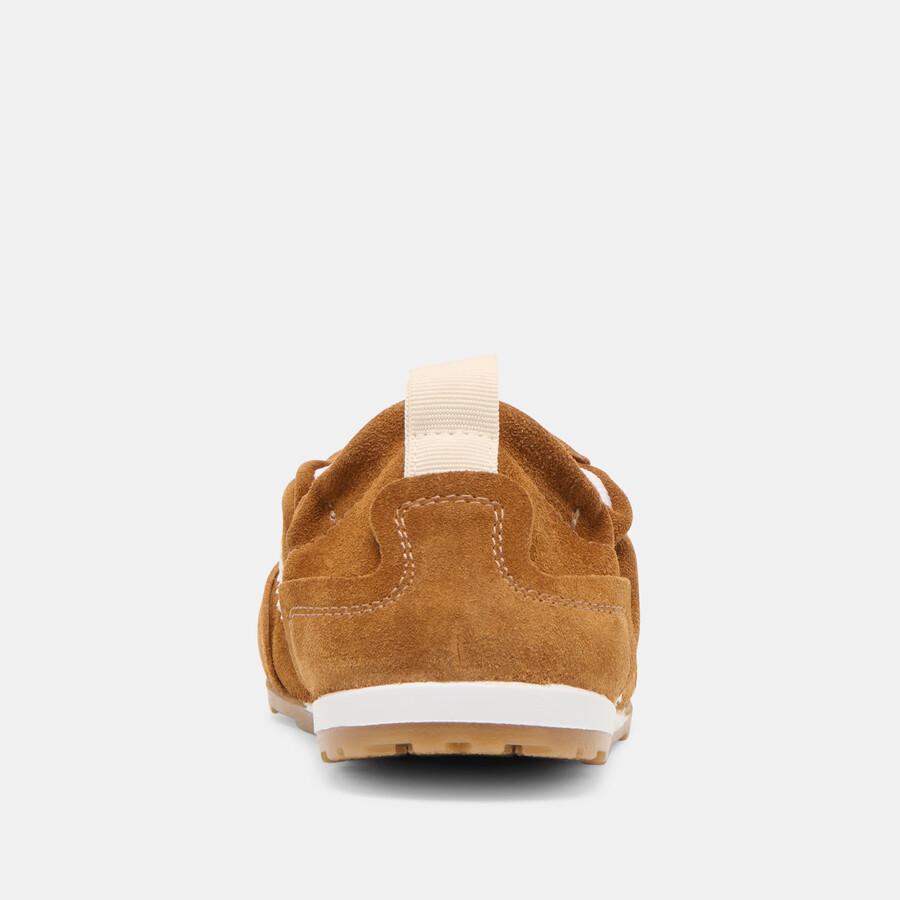 sneakers shyla in pelle scamosciata color cognac