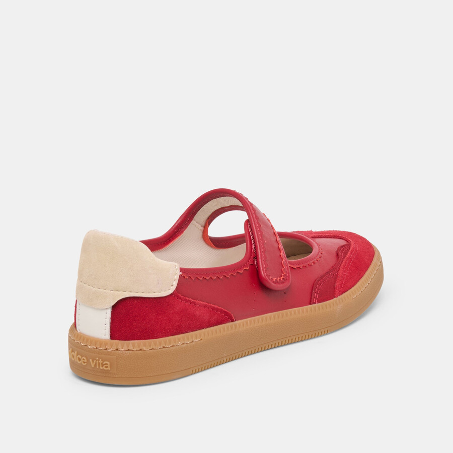 sneakers nanet in pelle cremisi