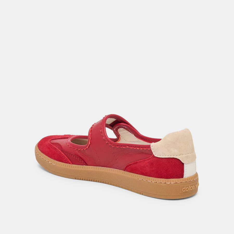 sneakers nanet in pelle cremisi