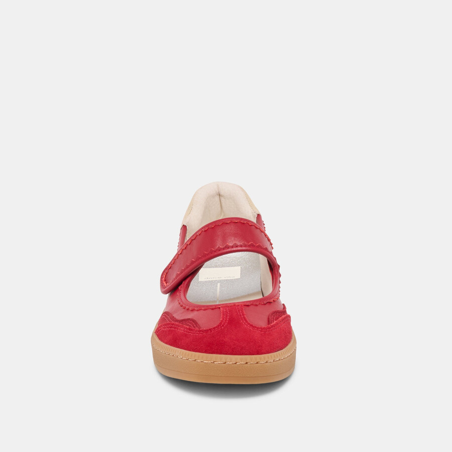 sneakers nanet in pelle cremisi