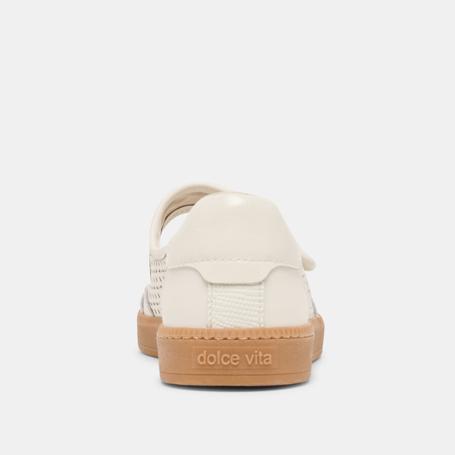 sneakers nanet in pelle traforata bianca