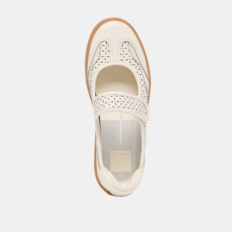 sneakers nanet in pelle traforata bianca