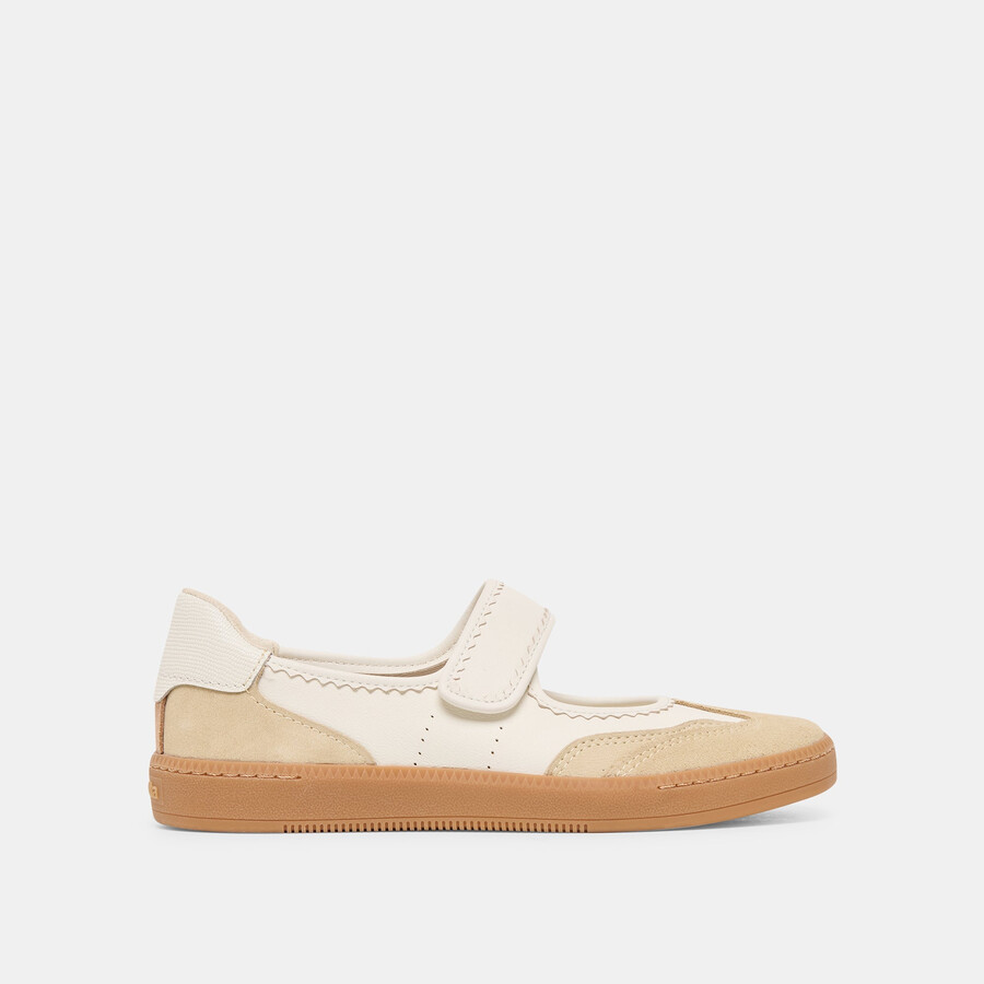 sneakers nanet in pelle avorio multistrato