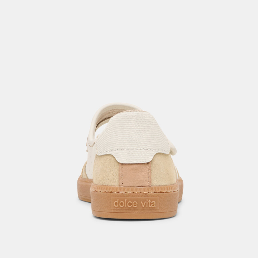 sneakers nanet in pelle avorio multistrato
