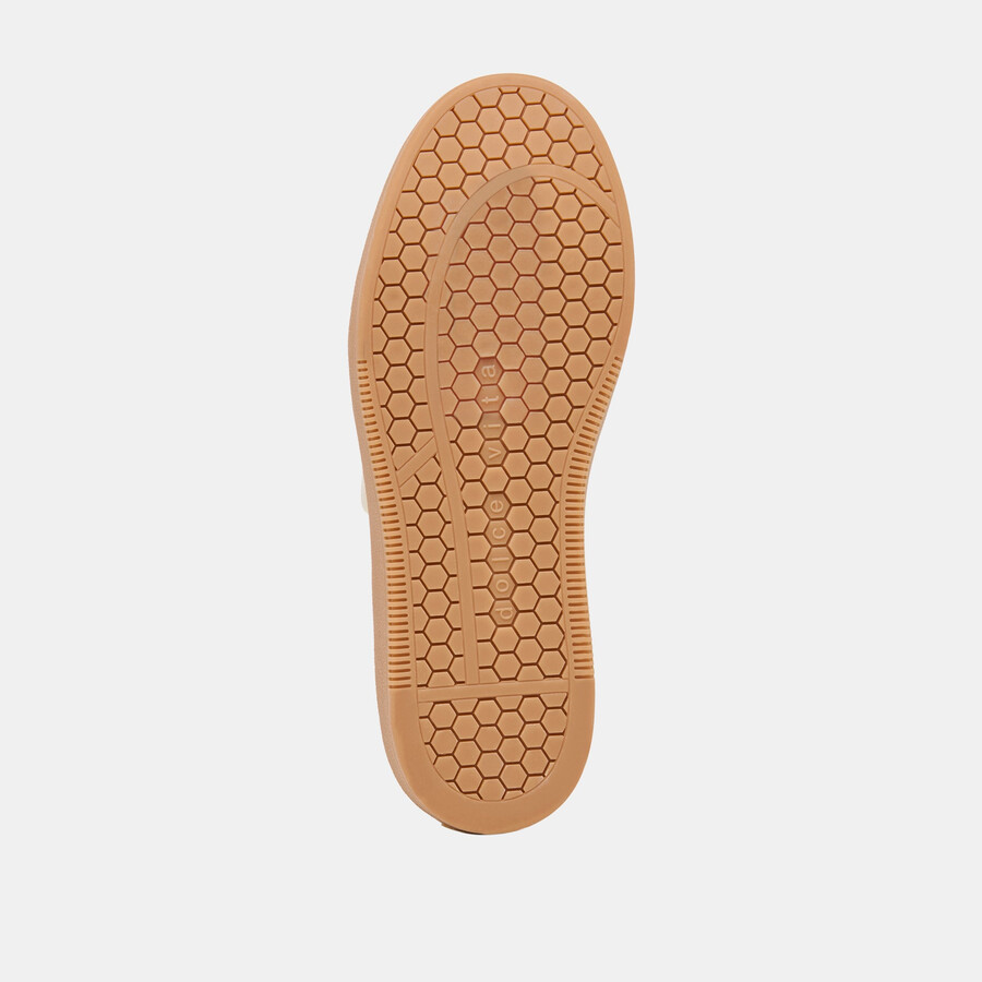 sneakers nanet in pelle avorio multistrato