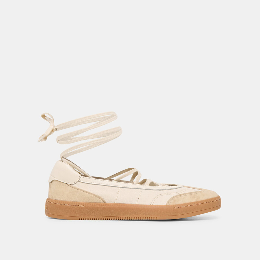 sneakers nyomie in pelle avorio multistrato
