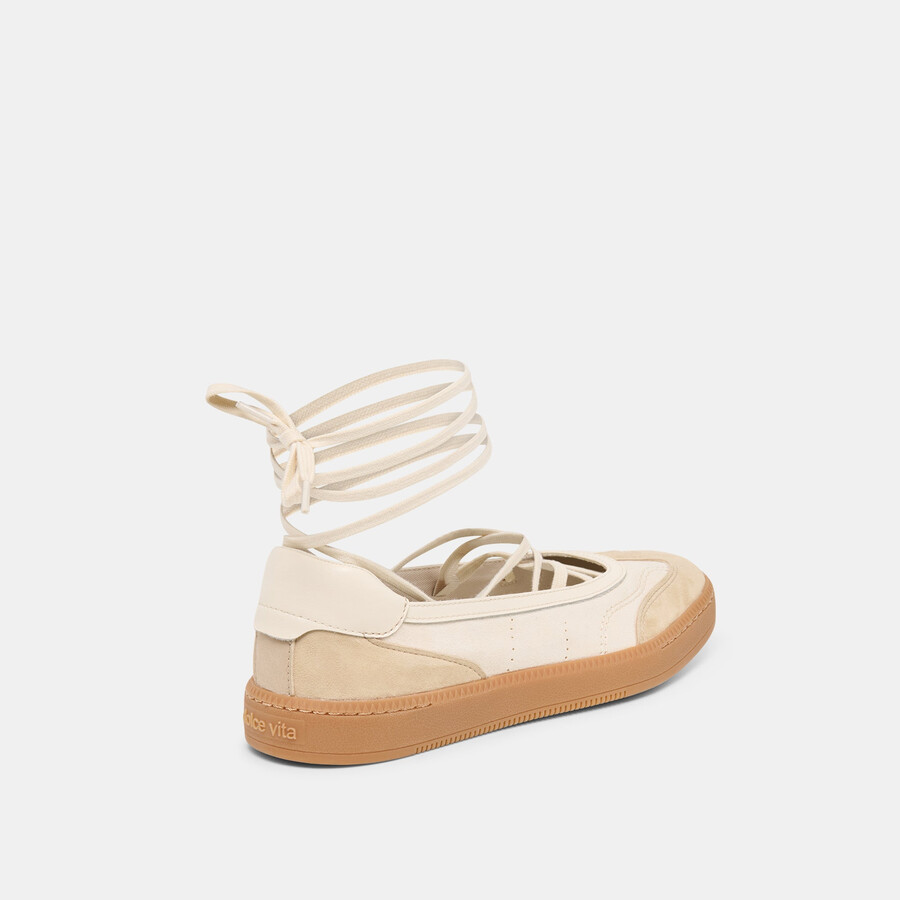 sneakers nyomie in pelle avorio multistrato