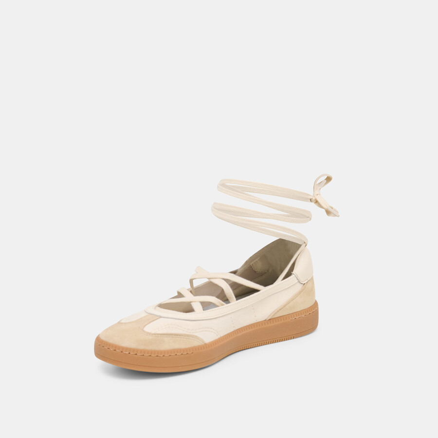 sneakers nyomie in pelle avorio multistrato