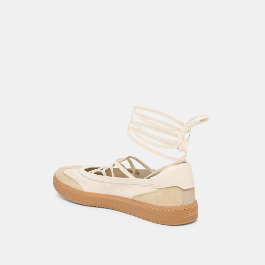 sneakers nyomie in pelle avorio multistrato