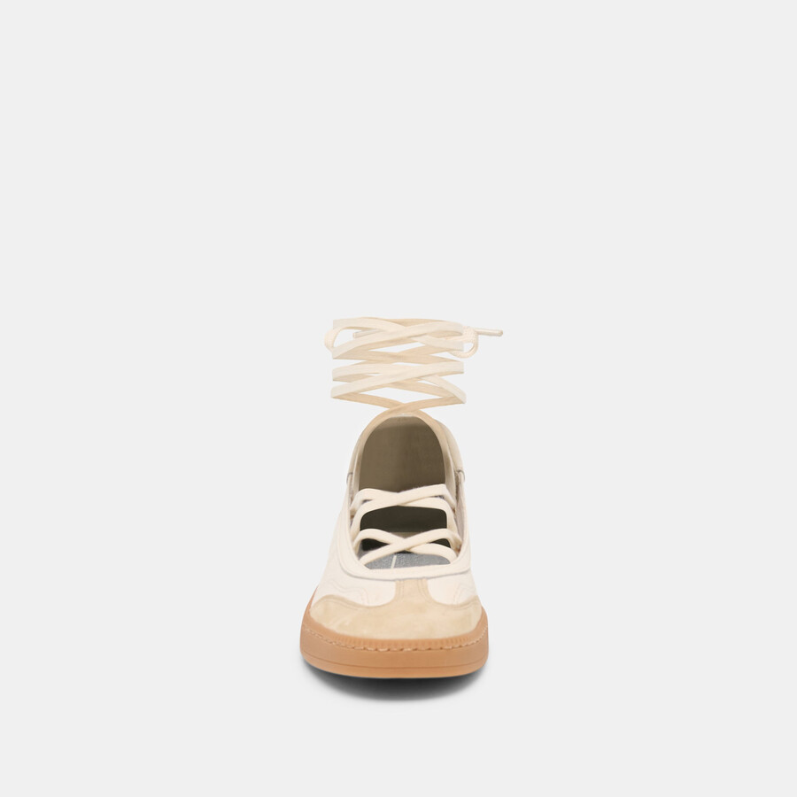 sneakers nyomie in pelle avorio multistrato