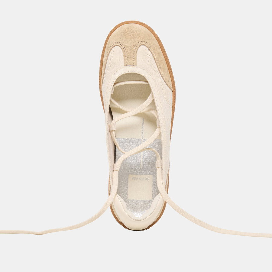 sneakers nyomie in pelle avorio multistrato