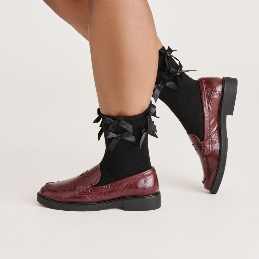 calzini multi bow crew neri