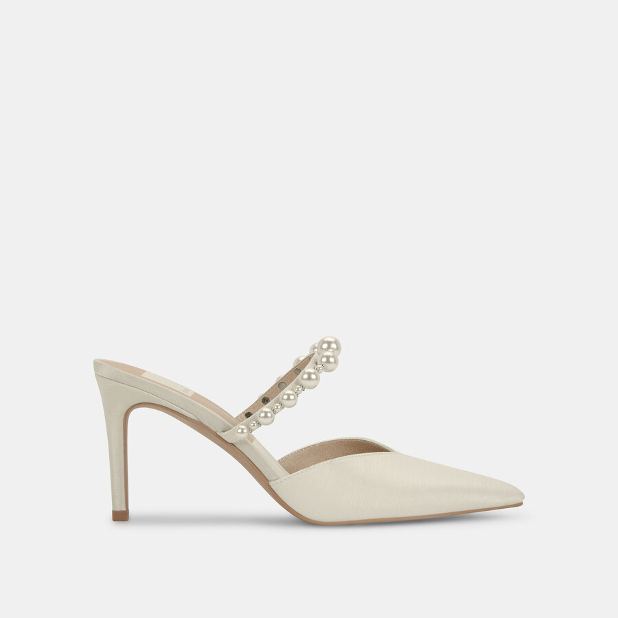 kanika pearl heels seta vaniglia