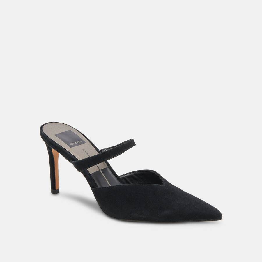 tacchi kanika in pelle scamosciata onice