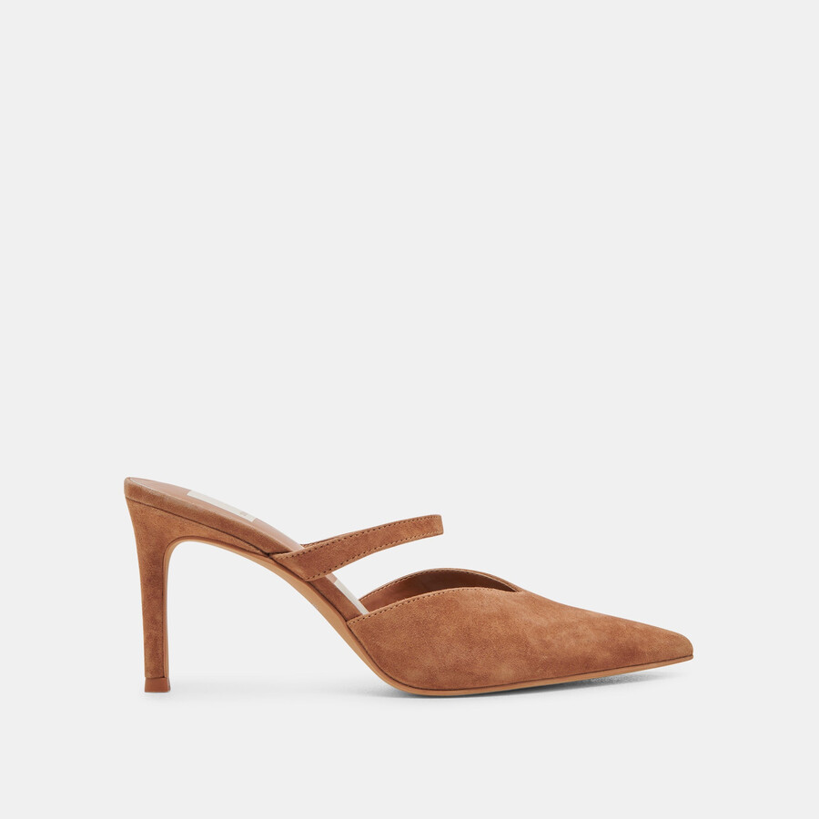 tacchi kanika in pelle scamosciata color pecan