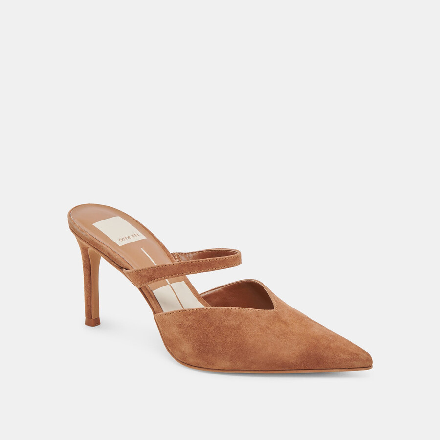 tacchi kanika in pelle scamosciata color pecan