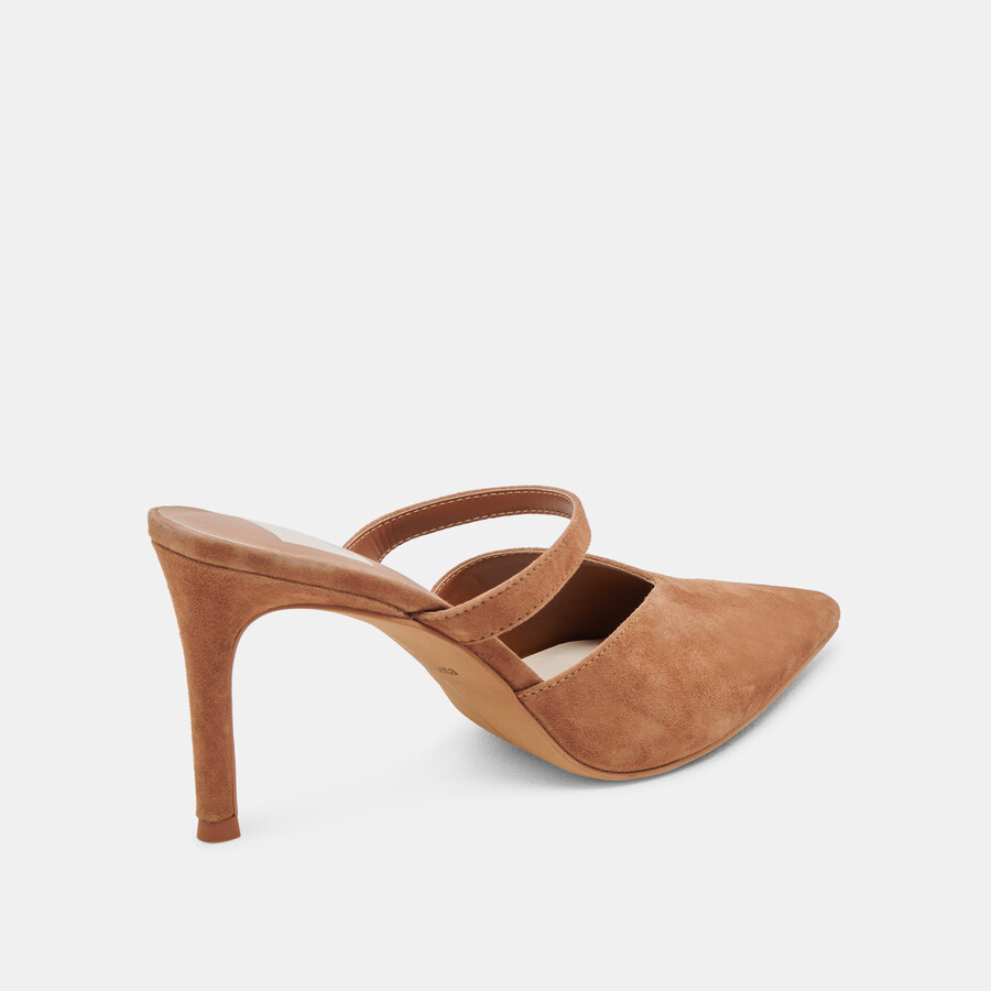 tacchi kanika in pelle scamosciata color pecan