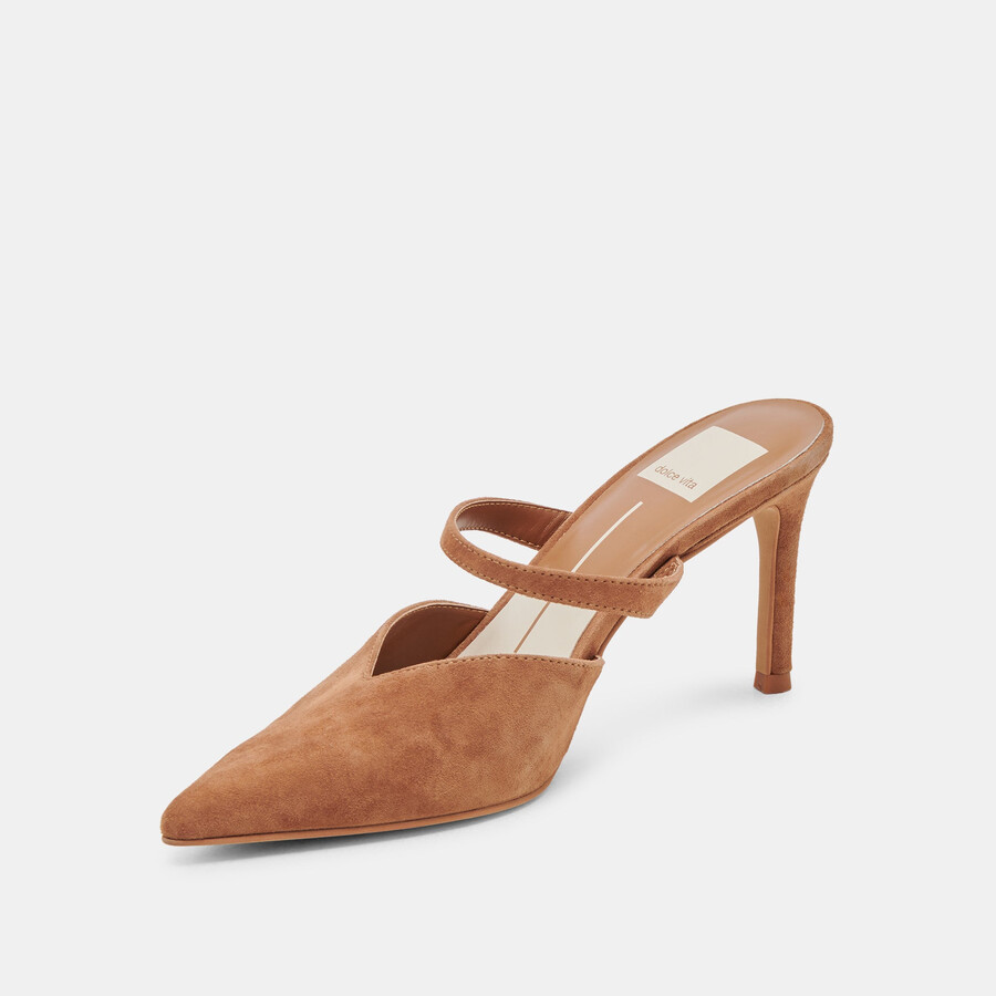 tacchi kanika in pelle scamosciata color pecan