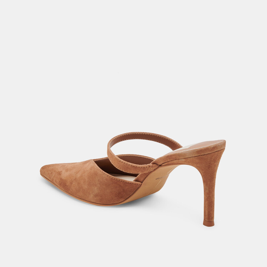 tacchi kanika in pelle scamosciata color pecan