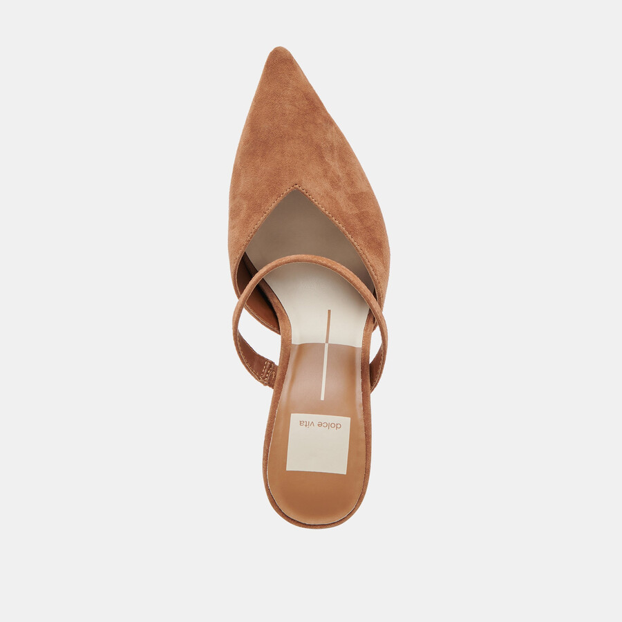 tacchi kanika in pelle scamosciata color pecan