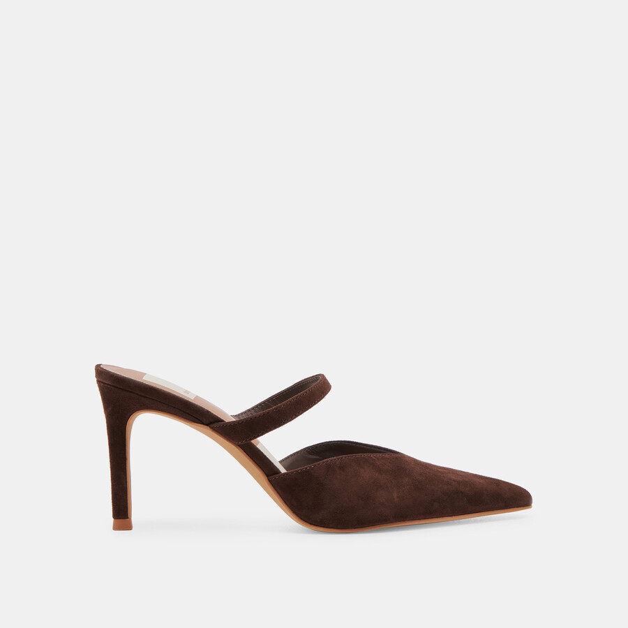 tacchi kanika in pelle scamosciata marrone scuro