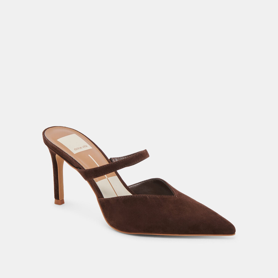 tacchi kanika in pelle scamosciata marrone scuro
