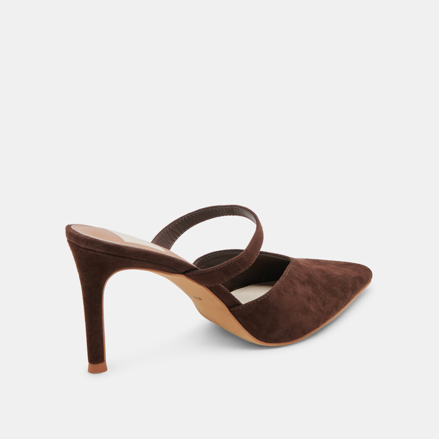 tacchi kanika in pelle scamosciata marrone scuro