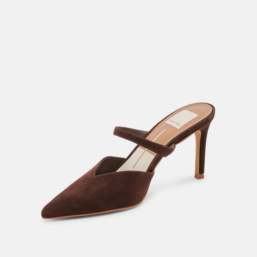 tacchi kanika in pelle scamosciata marrone scuro