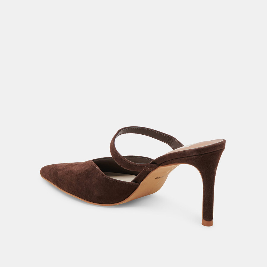 tacchi kanika in pelle scamosciata marrone scuro