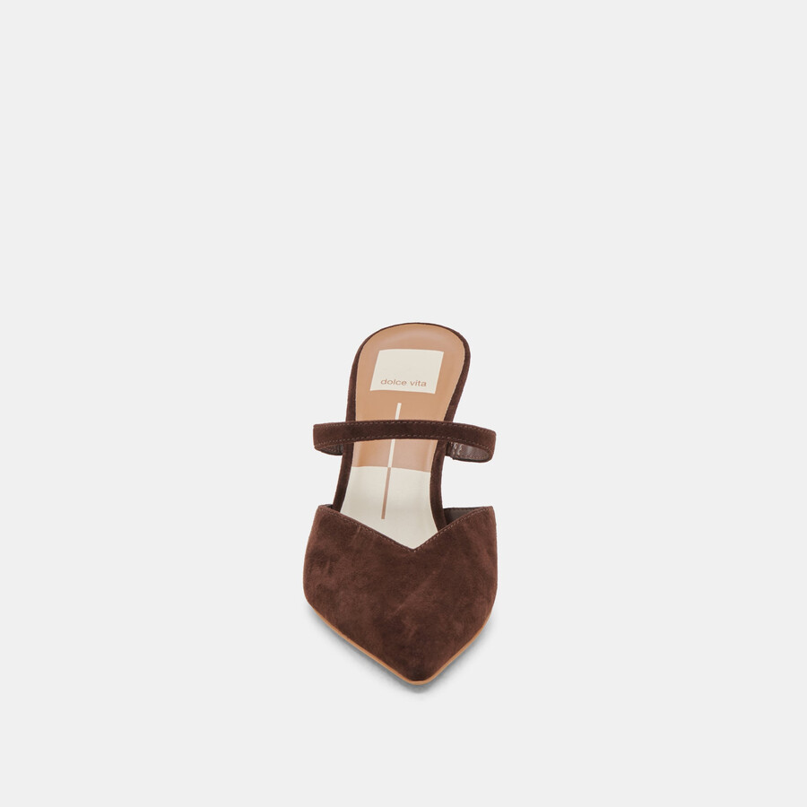 tacchi kanika in pelle scamosciata marrone scuro