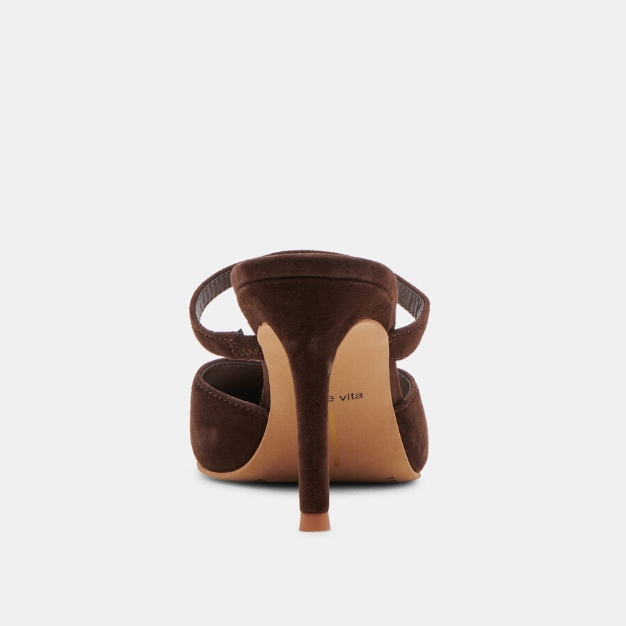 tacchi kanika in pelle scamosciata marrone scuro