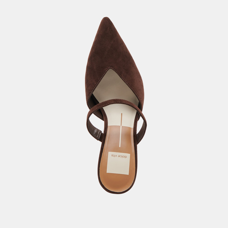 tacchi kanika in pelle scamosciata marrone scuro