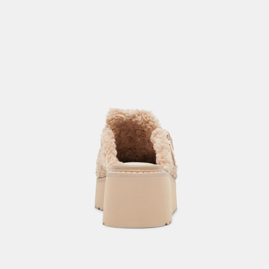 lelani plush flats natural plush