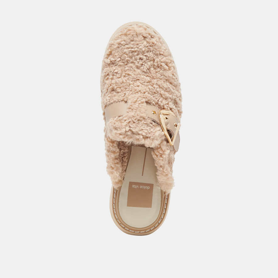 lelani plush flats natural plush
