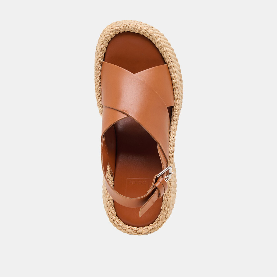zeppe skylar in pelle marrone