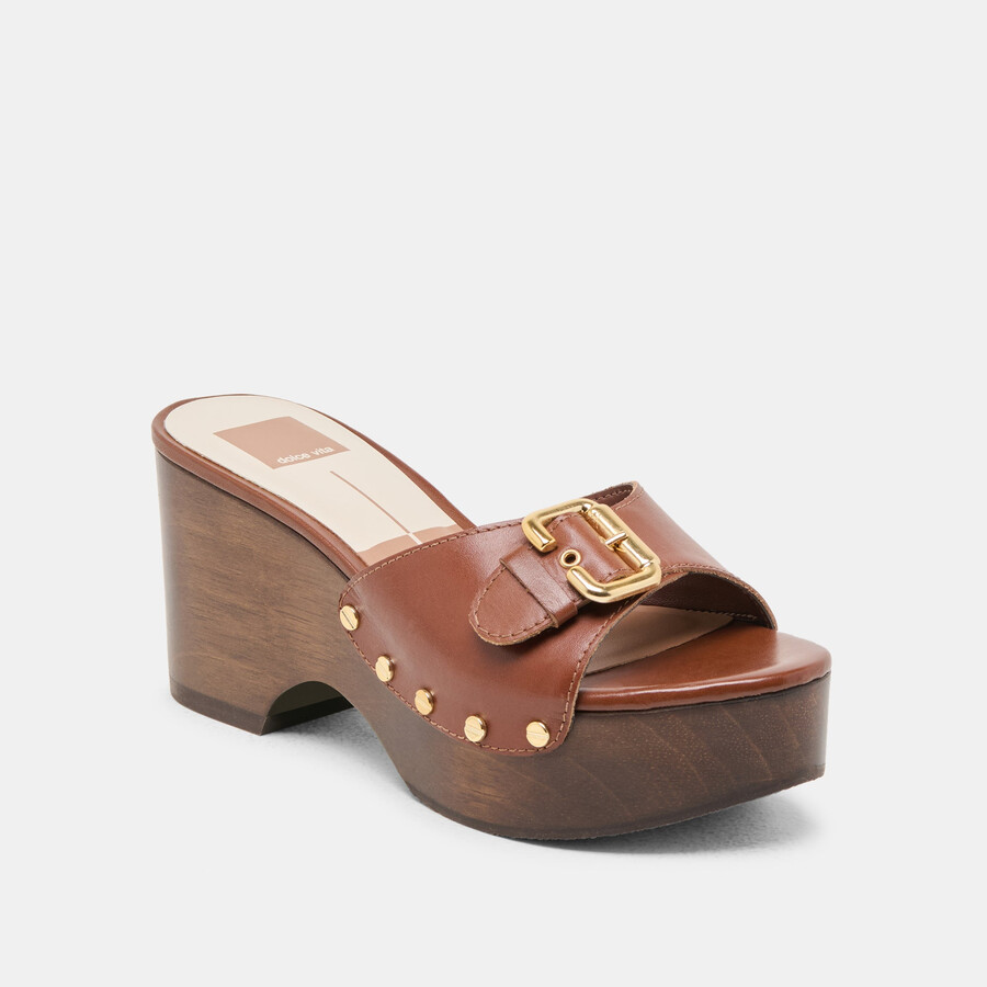 yalah heels pelle marrone